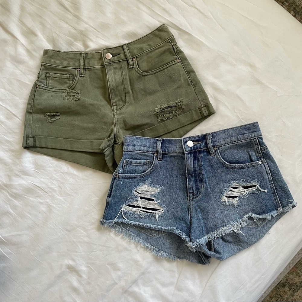 PacSun Bullhead High-Rise Jean Shorts Bundle